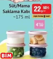 SÜT/MAMA  SAKLAMA KABI  ~175 ML